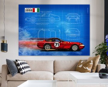 Daytona 365 GTB/4 Blueprint by Theodor Decker