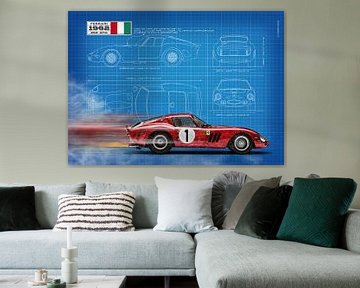 250 GTO Blueprint von Theodor Decker