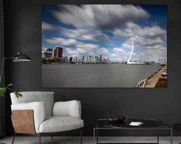 Skyline van Rotterdam met de Erasmusbrug van Gert Jan Geerts