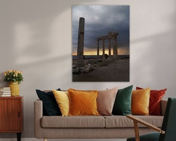 Le temple d'Apollon au coucher du soleil sur Travell-Dreams