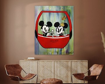 Mickey und Minnie Maus Skyliner von Kathleen Artist Fine Art