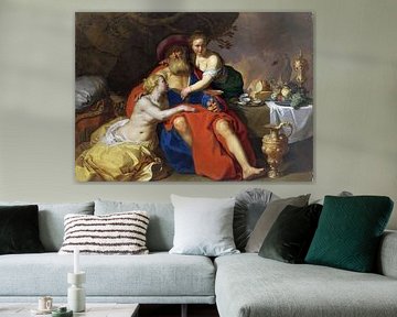 Lot and his daughters - Abraham Bloemaert, 1624 by Atelier Liesjes