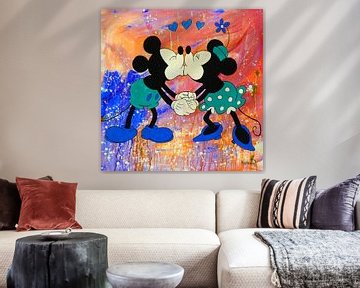 Mickey und Minnie Maus "Vibrant" von Kathleen Artist Fine Art