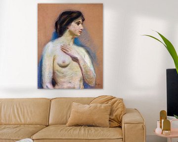 Nackte Frau zeigt ihre Brüste, Vintage erotische Kunst. Nackt, Alice Pike Barney. von Atelier Liesjes