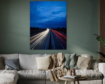 Motorway at night by WittholmPhotography
