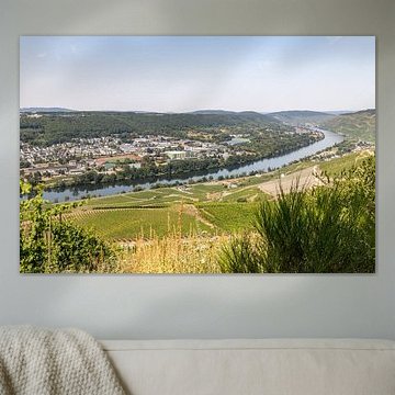 View of the Moselle valley and the town of Bernkastel-Kues