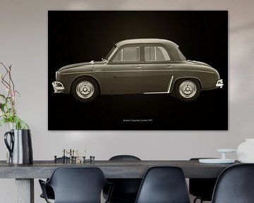 Renault Dauphine Gordini Black and White by Jan Keteleer