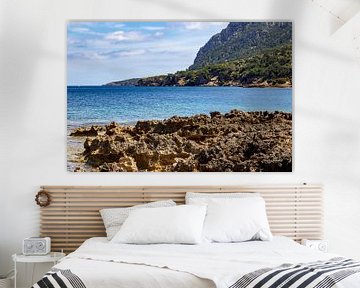 Bay in front of the peninsula La Victoria, Mallorca by Reiner Conrad