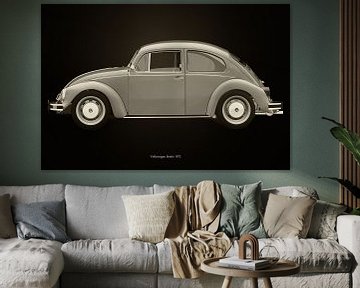 Volkswagen Beetle Black and White by Jan Keteleer