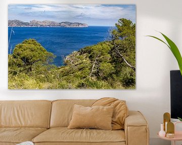 Coastal landscape in front of the peninsula La Victoria in Mallorca by Reiner Conrad