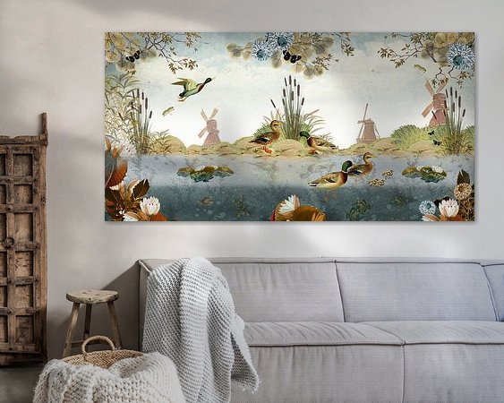 Voorbeeld van het werk in een kamer