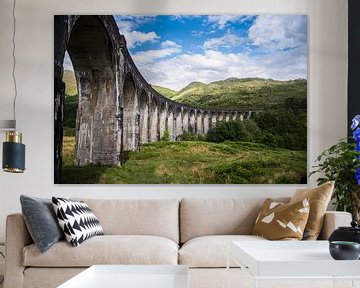 The bridge from Harry Potter, Glenfinnan Viaduct, Lochaber, photo print by Manja Herrebrugh - Outdoor by Manja