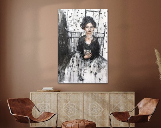 Voorbeeld van het werk in een kamer