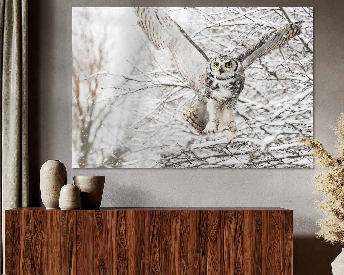 Voorbeeld van het werk in een kamer