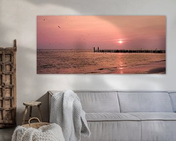 Sonnenuntergang im Zeeland von Karin vanBijlevelt