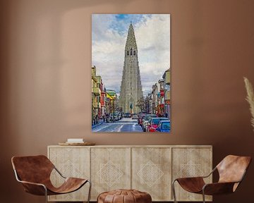 Skólavörðustígur, Reykjavik, IJsland