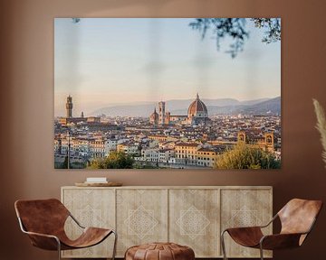 Blick über die italienische Stadt Florenz von Bianca Kramer