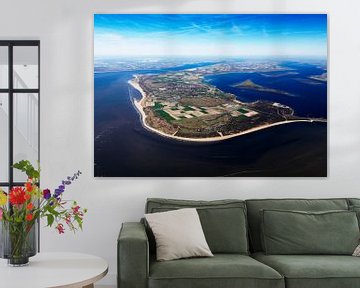 Overzicht van het voormalig eiland Goeree Overflakkee gelegen tussen Haringvliet en Grevelingenmeer  van Sky Pictures Fotografie