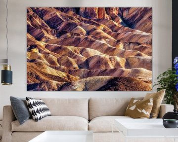 Erosion Landschaft am Zabriskie Point im Death Valley in Kalifornien USA von Dieter Walther