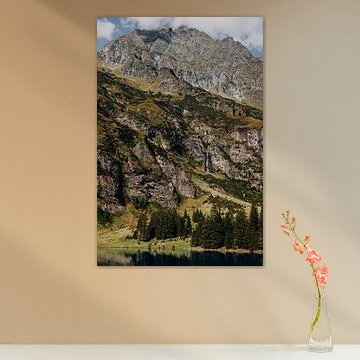 Mountains, lake and waterfall in Austria