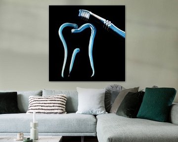 Tanden en tandenborstel van Achim Prill