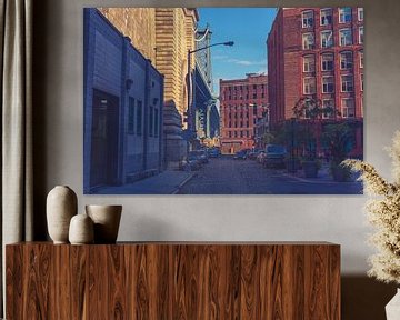 Les ponts de Dumbo : un jeu de connexion iconique entre Brooklyn et Manhattan New York 11 sur FotoDennis.com | Werk op de Muur