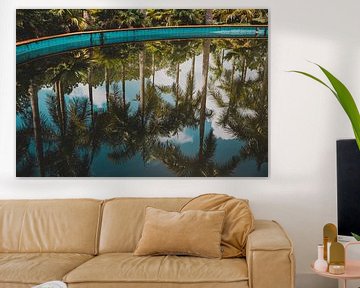 Reflection Palm Trees at Abandoned Water Park Vietnam by Susanne Ottenheym