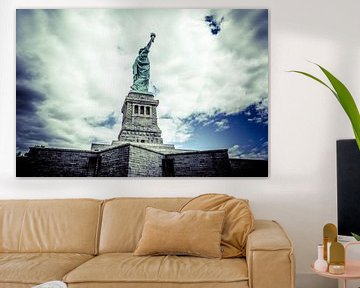 De Verborgen Pracht van Liberty: Een Uniek Perspectief op het Vrijheidsbeeld in New York 15 van FotoDennis.com | Werk op de Muur