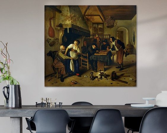 Voorbeeld van het werk in een kamer