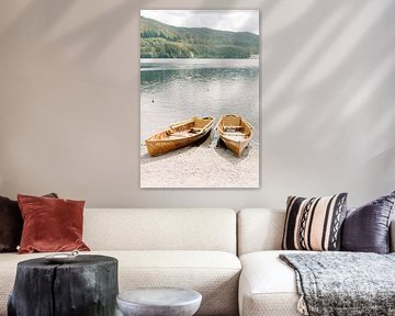 Laten we gaan kanoën | Wanderlust reisfotografie print | Meer Titisee in Duitsland foto wall art