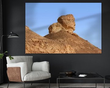 le désert blanc avec des formations rocheuses en Égypte sur Achim Prill