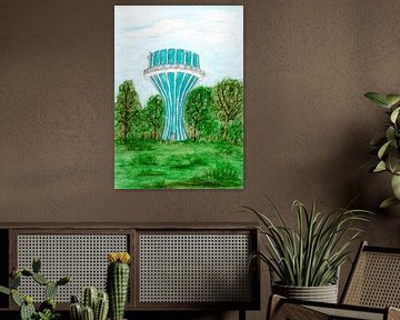 Watertoren in Flensburg van Sandra Steinke
