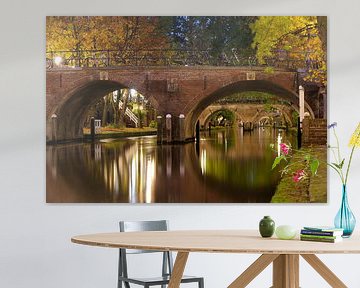 Smeebrug over de Oudegracht in Utrecht van Donker Utrecht