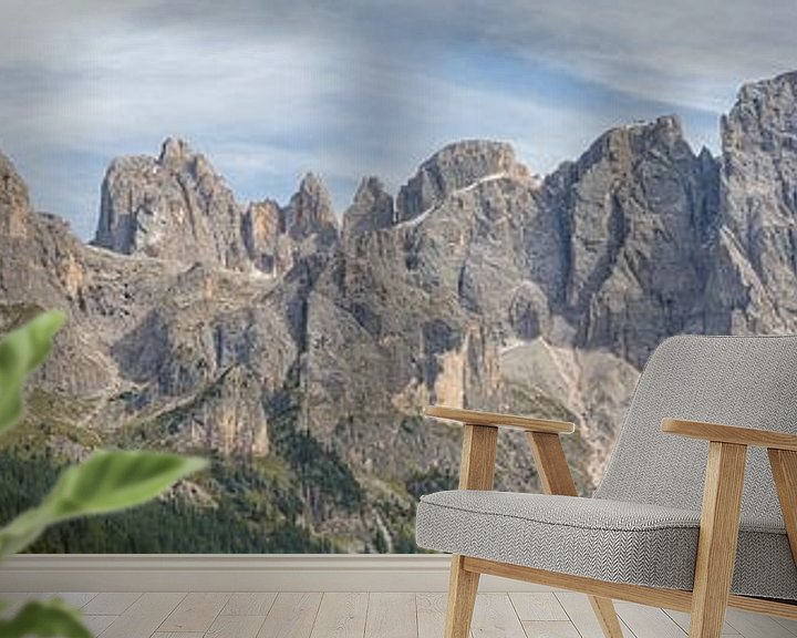Sfeerimpressie behang: Panorama van gebergte in Tirol van Paul Weekers Fotografie