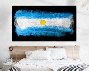 Symbolische nationale vlag van Argentinië van Achim Prill