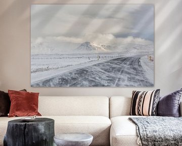 Road one tijdens winter in IJsland van Paul Weekers Fotografie