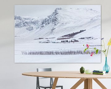 Dorpje in de winter in IJsland van Paul Weekers Fotografie