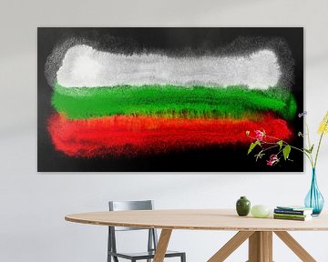 Symbolische nationale vlag van Bulgarije van Achim Prill