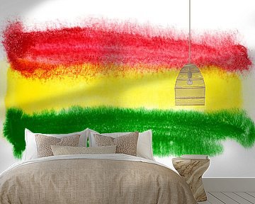 Symbolische nationale vlag van Bolivia van Achim Prill