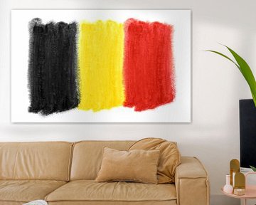 Symbolische nationale vlag van België van Achim Prill
