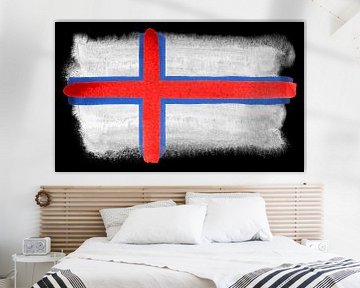 Symbolische Nationalflagge der Färöer Inseln von Achim Prill