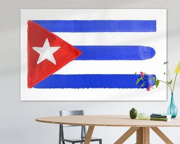 Symbolische nationale vlag van Cuba van Achim Prill