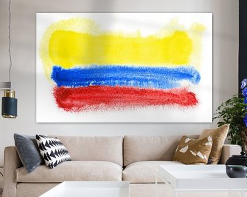 Symbolische nationale vlag van Colombia van Achim Prill