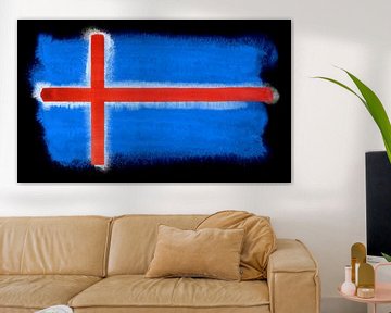 Symbolische nationale vlag van IJsland van Achim Prill