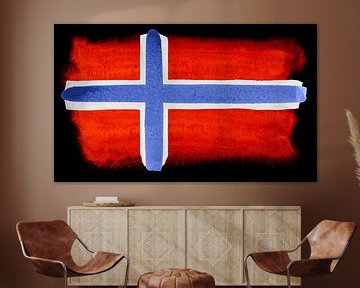 Symbolische Nationalflagge Norwegens von Achim Prill