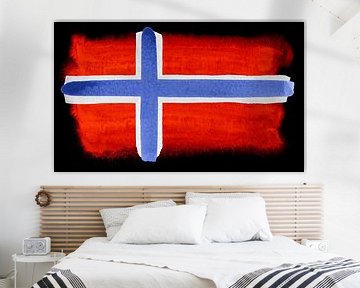 Symbolische Nationalflagge Norwegens von Achim Prill
