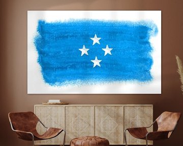 Symbolische nationale vlag van Micronesia van Achim Prill