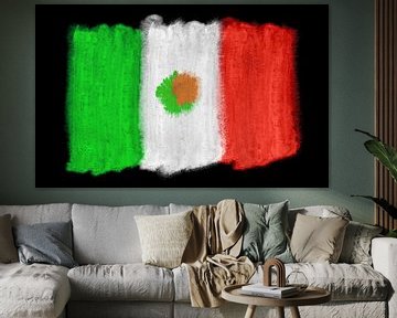 Symbolische nationale vlag van Mexico van Achim Prill