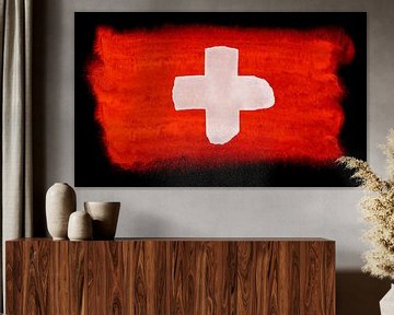 Symbolische nationale vlag van Zwitserland van Achim Prill