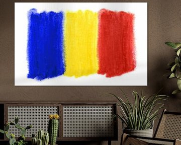 Symbolische nationale vlag van Roemenië van Achim Prill